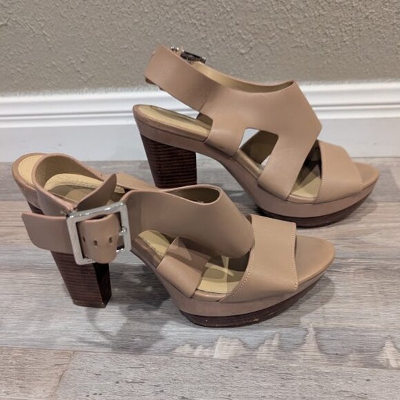 Michael Kors Carla leather platform sandal – Size 8 - Picture 5 of 9